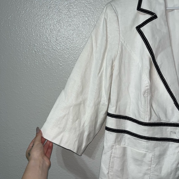 Lane Bryant Linen Blend White Blazer Jacket Size 20: W00069 - Picture 6 of 7